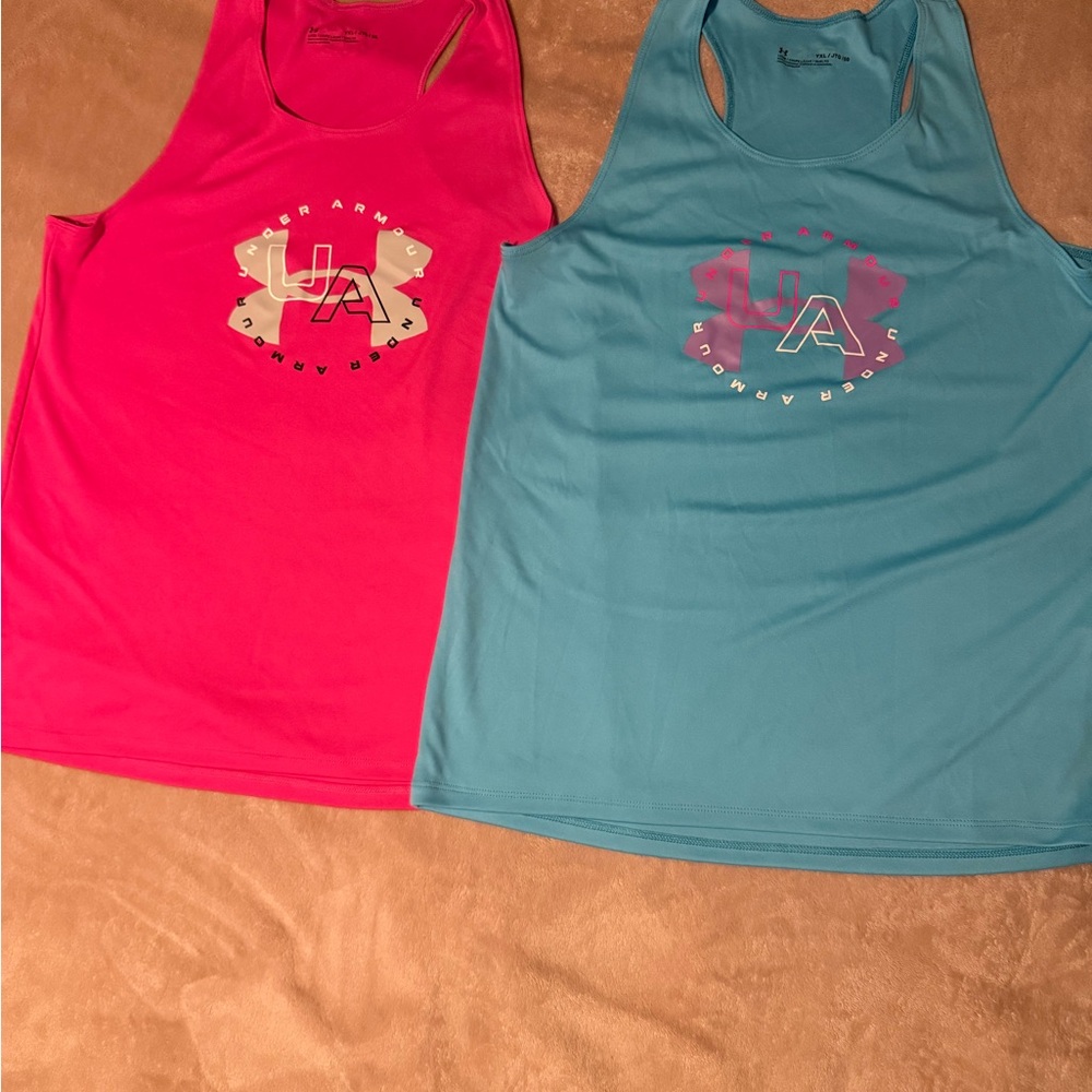 Under Armour Kids' Vibrant Pink and Cool Blue Tank Tops
